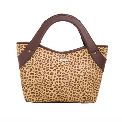 Beau Design Stylish Leoperd Print Imported PU Leather Handbag With Double Handle For Women's/Ladies/Girls